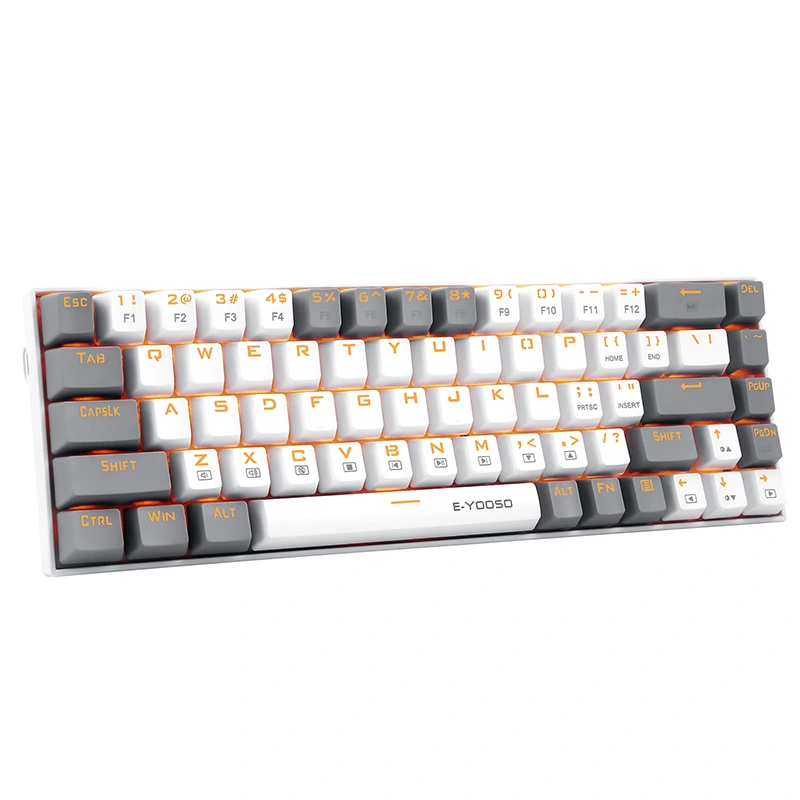 68keys Mechanical Gaming Wired LED baklýst lyklaborð