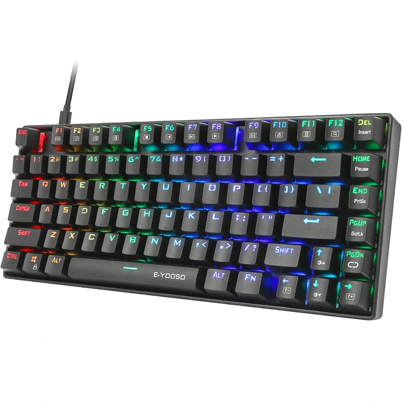 81 lyklar RGB vélrænt leikjalyklaborð Vatnshelt