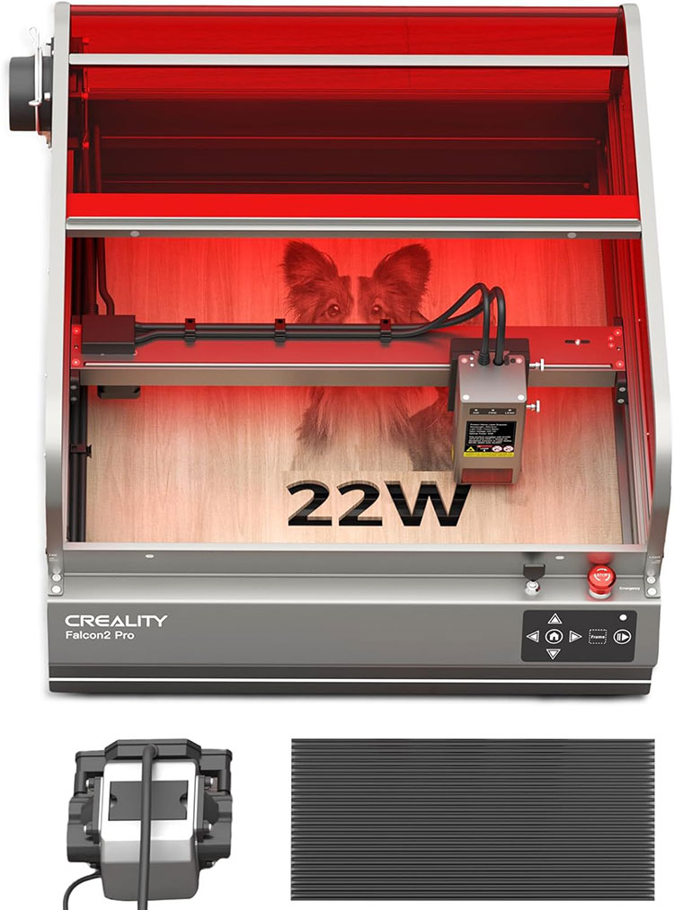 Falcon 2 pro 22W Laser Enclosed leturgröftur