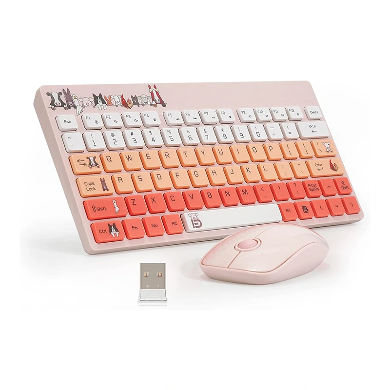 Þráðlaust lyklaborð og mús combo 2.4G USB Compact Portable